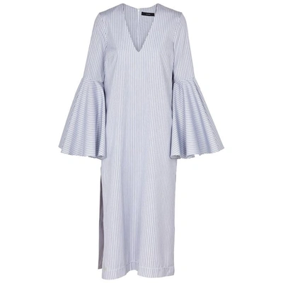 Ellery Hildeberg Flared-sleeve Cotton Dress In Grey
