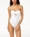 KENNETH COLE CUTOUT TUMMY-CONTROL ONE-PIECE SWIMSUIT WOMEN'S SWIMSUIT
