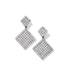 ALESSANDRA RICH Double Diamond Crystal Earrings,SBZ