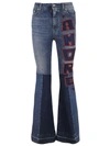 DOLCE & GABBANA FLARED AMORE JEANS,10649893