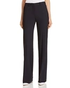 Theory Demitria Wool-blend Flared Pants In Deep Navy