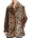 JOIE TIARET LEOPARD-PRINTED FAUX FUR COAT,18-3-002936-OW00806