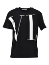 VALENTINO BLACK OVERSIZED VLTN T-SHIRT,10650293