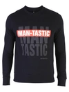 NEIL BARRETT BLACK PRINTED SWEATSHIRT,10650322