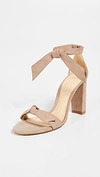 Alexandre Birman Clarita Bow-embellished Leather Sandals In Cameo