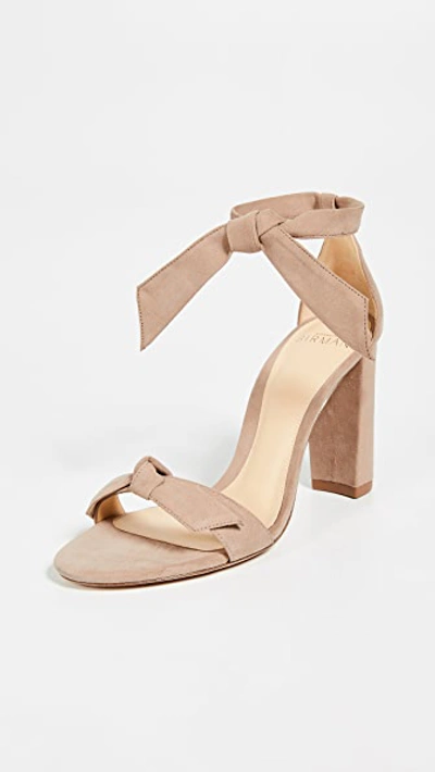 Alexandre Birman Clarita Bow-embellished Leather Sandals In Beige