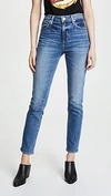 Paige Brigitte Transcend Blue Slim Boyfriend Jeans In Embarcadero
