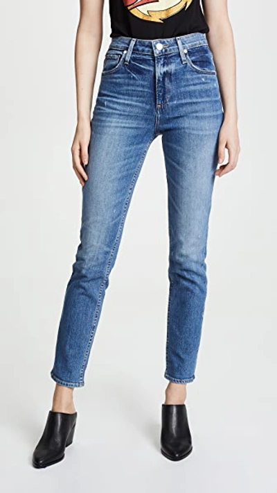 Paige High Rise Sarah Slim Jeans In Blue