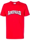 AMI ALEXANDRE MATTIUSSI T-SHIRT WITH AMI PARIS PRINT