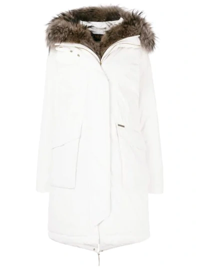 Woolrich Padded Hooded Coat - White