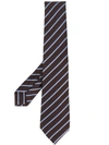 KITON KITON STRIPED WOVEN TIE - BROWN