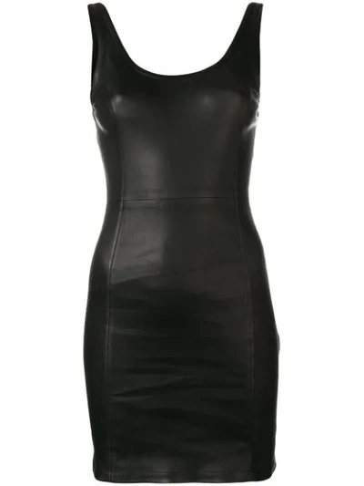 Alexander Wang T Alexanderwang.t Black Stretch Leather Mini Dress