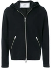 AMI ALEXANDRE MATTIUSSI ZIPPED HOODED JACKET