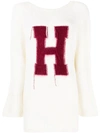 TOMMY HILFIGER HILFIGER COLLECTION H OVERSIZED SWEATER - WHITE