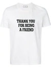 AMI ALEXANDRE MATTIUSSI T-SHIRT WITH PRINT THANK YOU FOR BEING A FRIEND