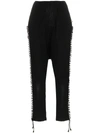 CARAVANA BLACK COTTON JUTE TROUSERS