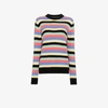 THE ELDER STATESMAN THE ELDER STATESMAN MULTICOLOUR STRIPE ROUND NECK CASHMERE SWEATER,PICRAS13000560