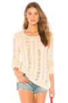 LOVERS & FRIENDS LOVERS + FRIENDS RAMONA SWEATER IN CREAM.,LOVF-WK273