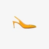 CHRISTIAN LOUBOUTIN CHRISTIAN LOUBOUTIN YELLOW DRAMA 70 STUDDED PATENT LEATHER PUMPS,318043712978844