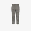 R13 R13 CHECK COTTON WOOL-BLEND CROPPED TROUSERS,R13W727028312993616