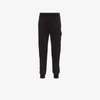 C.p. Company Cp Company Tapered Track Pants - Black In Black