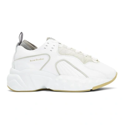 Acne Studios Rockaway Leather Trainers In White