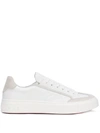 Ferragamo White Gancini Low-top Sneakers In White