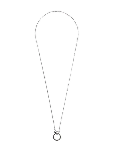 Chin Teo Diamond Pendant Necklace - Metallic