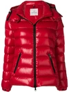 MONCLER MONCLER DOWN FILLED CLASSIC MOCK NECK JACKET - RED