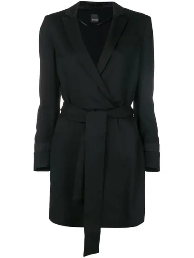Pinko Tie-waist Blazer Dress In Black