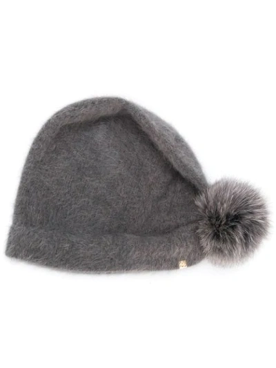 Ca4la Pom-pom Beanie Hat In Grey