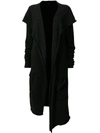 LOST & FOUND LOST & FOUND RIA DUNN LONG HOODED CARDIGAN - BLACK