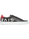 Givenchy Black Reverse Logo Urban Knots Sneakers In Black