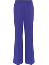 PRADA PRADA RUBBER LOGO PATCH TRACK PANTS - PURPLE