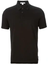 James Perse Slim Fit Sueded Jersey Polo In Black