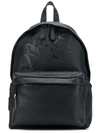 PHILIPP PLEIN PHILIPP PLEIN PRINTED LOGO BACKPACK - BLACK