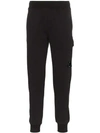 C.p. Company Cp Company Tapered Track Pants - Black In Black