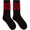 032C 032C BLACK WORKSHOP SOCKS