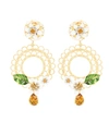 DOLCE & GABBANA CRYSTAL-EMBELLISHED CLIP-ON EARRINGS,P00216256-1