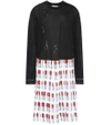 PRADA LIPSTICK COTTON AND CRÊPE DRESS,P00335751