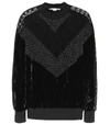 STELLA MCCARTNEY LACE AND VELVET SWEATSHIRT,P00329618