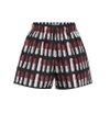 PRADA LIPSTICK TECHNICAL FABRIC SHORTS,P00335825