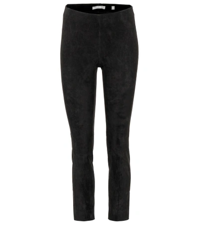 Vince Suede Leggings In Black