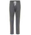 Miu Miu Stripe Trim Sweatpants In Grey