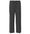 MIU MIU CHECKED WOOL PANTS,P00335494