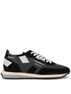 GHOUD GHOUD RUSH BLACK AND SILVER LEATHER SNEAKER,10650699