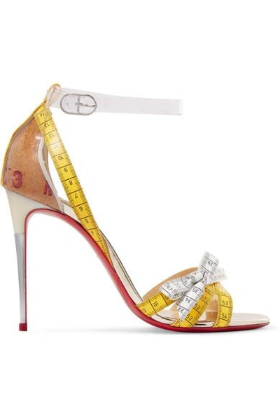Christian Louboutin Metrisandal 100 Pvc And Leather Sandals In Multi