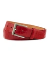 W. Kleinberg Men's American Alligator Belt In Red
