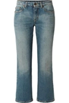 SAINT LAURENT CROPPED MID-RISE FLARED JEANS