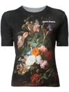 PALM ANGELS PALM ANGELS FLORAL KNITTED TOP - BLACK